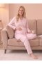 Polka Dot Belted Robe 3-Piece Postpartum & Maternity Pajama Set - 3