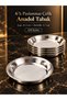 Set of 6 Anadol Stainless Steel Plates, 21.3 cm, Grade 430, Round Serving Plates