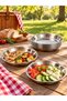 Set of 6 Anadol Stainless Steel Plates, 21.3 cm, Grade 430, Round Serving Plates - 3