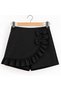 Girls' November 10 Black Skort with Bow Detail, Ruffled Design, and Elastic Waistband