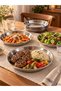 Set of 6 Anadol Stainless Steel Plates, 21.3 cm, Grade 430, Round Serving Plates - 2