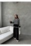 Striped Turtleneck Sweater and Pants Set