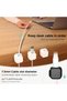 Lindoro-XH 6-Pack 22mm Press Cable Holder, Self-Adhesive, Plastic, White - 4