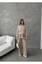 Striped Turtleneck Sweater and Pants Set