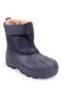 W10259 New Navy Blue Orthopedic Fur-Trimmed Rain Boots for Boys