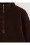 TWO MT SHOP QUALITY LCW EVERYDAY Brown Mock Neck Women's Fleece Sweatshirt - 6