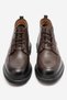 Men's Thick Sole Lace-Up Boot, Genuine Leather, DARIAN BROWN - 4