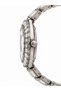 Women's Wristwatch, White Dial, Oval Case with Gemstone Accents, Silver-Tone Steel Band, Quartz, 3 ATM - 5