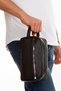 Men's Black Clutch Bag, Cosmetic Case, and Shaving Kit + Wallet with a Card Holder Mechanism - 3