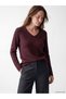 TWO MT SHOP QUALITY LCW Grace Mor Knit Solid V-Neck Women's Sweater with Boat Neck
