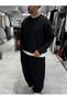 Siyah Örme Basic Triko Sweatshirt HM- - 8