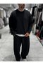 Siyah Örme Basic Triko Sweatshirt HM- - 7
