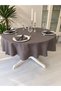 Royal Charcoal Grey Round Tablecloth - 3