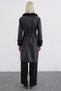 Faux Leather Jacket with Fur Collar and Cuffs - 7