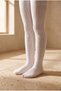 Girls' 2-Pack Cotton Patterned Pantyhose, Ecru/Pink - 3
