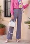 Buttoned Lycra Trousers -Grey - 3