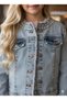 Girl's Jeans Jacket with Stones - 8