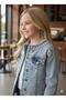 Girl's Jeans Jacket with Stones - 6