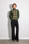 Diamond Patterned Crew-Neck Wool Sweater - Khaki - 2