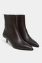 Shaw Brown Matte Zipper Detail Pointed Toe Women's Heeled Boots - 4