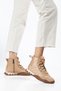 Women's Coffee-Colored Beaded Accessories, Zip Detail, Lace-Up Boot, Comfortable Orthopedic Sole Sneakers - 5