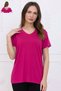 Viscose V-Neck Long-Sleeve T-Shirt with Back Detail