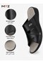 Men's Cross Strap Adjustable Sandals - Black - 4