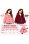 Trendy Girls' Plush-Lined, Buttoned, Hooded Jacket - 4