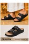 Men's Sandals with Two Straps - Black