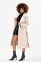 Women's Leather Look Belted Long Trench Coat |   Belted Long Trench Coat - 2
