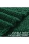 Soft Jacquard Throw Blanket for Sofa, Emerald Green - 5