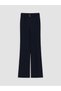 LCW STUDIO Navy Fleece-Lined Solid Straight & Slim Flared Women's Pants, Featuring the ALITA CITY Touch - 5