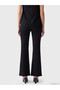 LCW Vision Black Raschel Plain Slim-Fit & Flared Women's Pants, Featuring the ALITA CITY Touch - 3