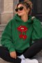 Unisex Oversized Hoodie with Lips and Cherries Print – Relaxed Casual Sweatshirt