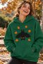 Cute Bat and Fall Leaves Print Unisex Oversized Hoodie – Relaxed Casual Sweatshirt