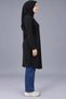 Women's Modest Long Tunic with Pockets, Crew Neck, Long Sleeves, Relaxed Fit, Casual Sporty Tunic - 3