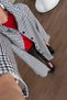 Black Gingham Straight-Cut Lined Midi Trench Coat - 4