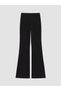 LCW Vision Black Raschel Plain Slim-Fit & Flared Women's Pants, Featuring the ALITA CITY Touch - 5
