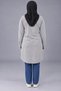 Women's Modest Long Tunic with Pockets, Crew Neck, Long Sleeves, Relaxed Fit, Casual Sporty Tunic - 3