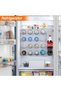 Plastic Water Bottle Organizer Rack Storage Holder,4 Tier Containers Stackable Free-Standing Bottle - 7