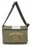 Old Cotton Cargo Soft Canvas Vintage-Style Unisex Messenger Bag, Khaki