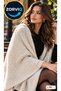 Women's Beige Glitter Knit Solid-Knit Shoulder Shawl, 85x185 cm, Soft-Textured Knit Shawl, Stylish and Elegant Shoulder Shawl - 7