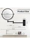 Vanity Mirror with Lights, Double Sided Magnifying Mirror, 20CM 1x /10x Wall Mount Makeup Mirror wit - 2