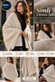 Women's Beige Glitter Knit Solid-Knit Shoulder Shawl, 85x185 cm, Soft-Textured Knit Shawl, Stylish and Elegant Shoulder Shawl - 2