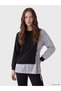 Peak New Season Black Striped Soft Touch Women's Sweatshirt Tunic