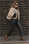 Women's Winter Stretch Faux Leather Square-Toe 7-Centimeter Block Heel Side Zipper Ankle Boots - 4