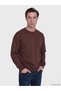 Nevavm Brown with Difference 3 Thread Plain Comfortable & Relax Men's Sweatshirt