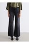 Alita City Farkıyla Lcw Jeans Black Denim Straight Wideleg High Wide Leg Women's Jean Pants - 2
