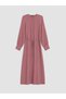 LCW Modest Pink Muslin Plain Loose & Flowy Oval-Neck Long Dress, Featuring the ALITA CITY Touch - 5