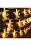 Moon Star Led String Lights,Windows Decorations String Lights,3M 20LED Star Moon String Curtain Ligh - 6
